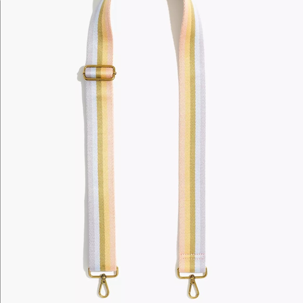 MADEWELL The Crossbody Bag Strap: Rainbow Striped Webbing Edition